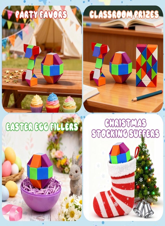 KOSIDEN 30pcs Boy Party Favors - Fidget Snake Cube Puzzle Toys for Goodie Bags, Bulk Toys, Classroom Prizes, Treasure Box Birthday School Students Fidget Gift for Kids Teens - Image 3